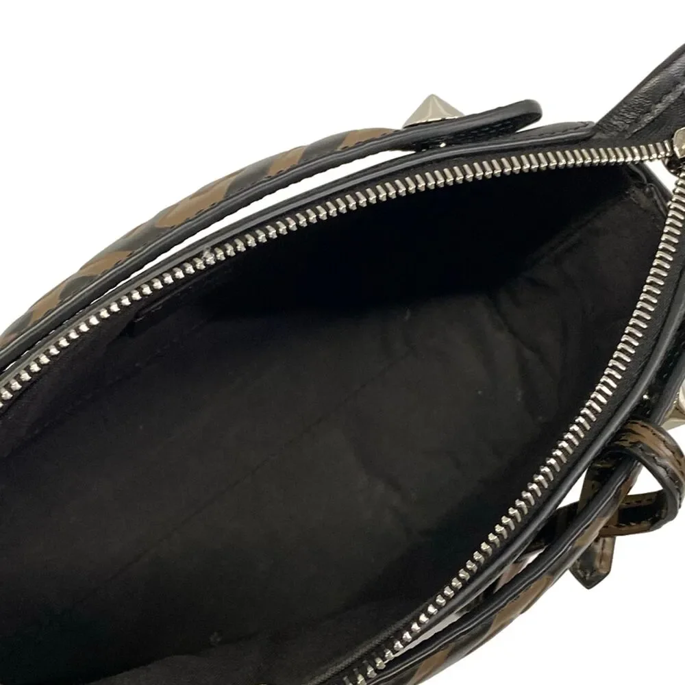 Fendi Mini By The Way Handbag 8BL145 Black Dark Brown